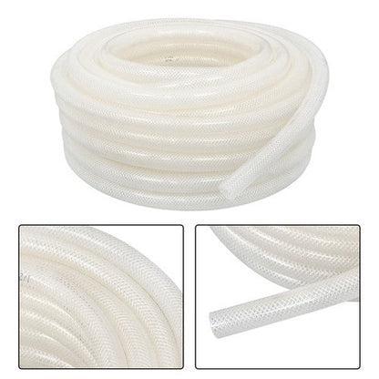 High Pressure Water Hose 50FT Braided Clear PVC Vinyl Tubing 1/2" ID 3/4" OD