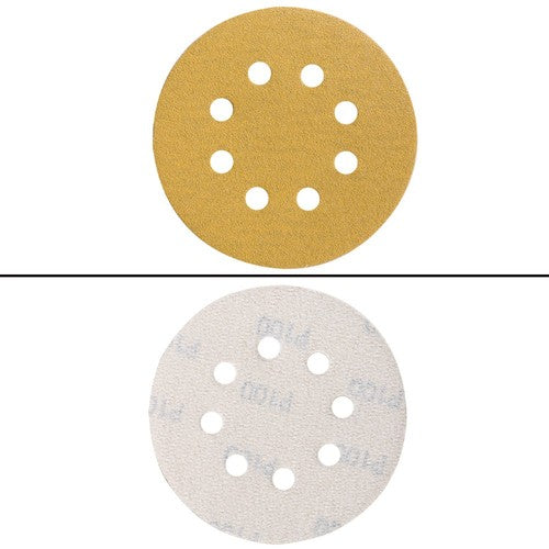 100 Pack 5 Inch 8-Hole 100 Grit Hook-and-Loop Sanding Disc Sander Paper
