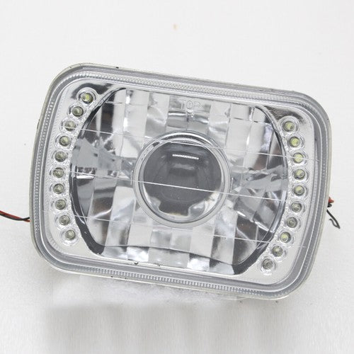 7x6 5X7 LED Halo Projector Headlight For Chevy Express Cargo Van 1500 2500 3500