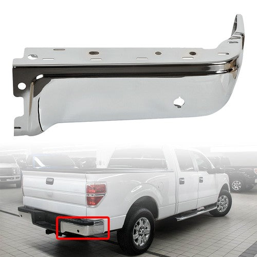 For Ford F-150 2009-2013 2014 Rear Right Bumper Face Bar W/Park Assist Chrome
