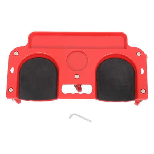 Universal Rolling Knee Creeper/Pads with Tool Tray Holder + 5 Swivel Castors Red