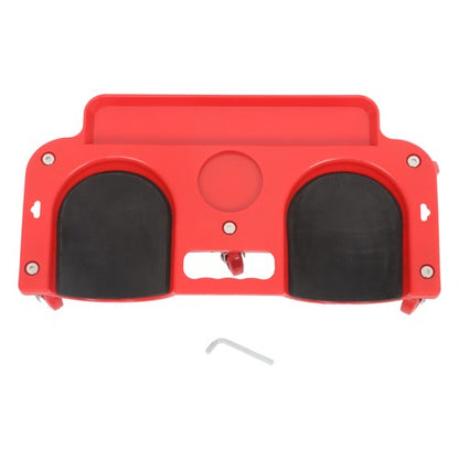 Universal Rolling Knee Creeper/Pads with Tool Tray Holder + 5 Swivel Castors Red
