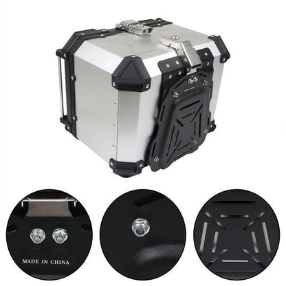 Motorcycle Aluminum Trunk Rear Top Case Luggage Tour Tail Tool Box Lock 45L NEW