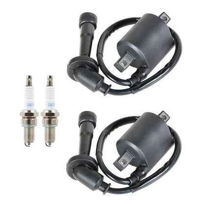 1998-2016 2PCS IGNITION COIL SPARK PLUG FIT FOR YAMAHA V STAR 650 XVS650