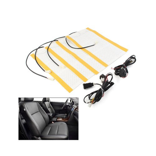 New Carbon Fiber Heated Seat Heater Pad Kit Car Switch 12V Universal Trucks
