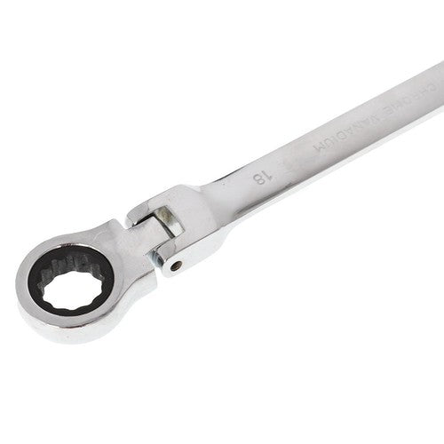 12pc Flexible Head Ratcheting Wrench Combination Spanner Tool Set 8-19mm Metric