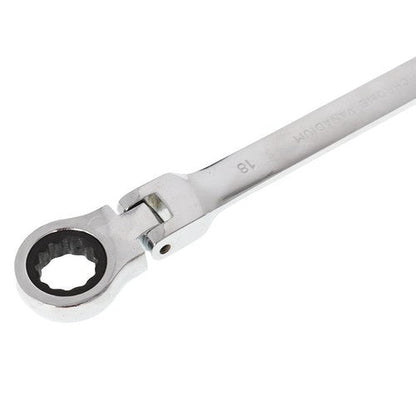 12pc Flexible Head Ratcheting Wrench Combination Spanner Tool Set 8-19mm Metric