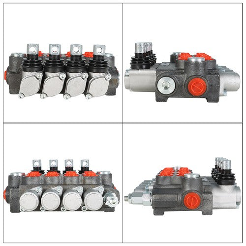 4 Spool 11gpm BSPP Hydraulic Directional Control Valve , Double Acting Cylinder