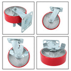 1 Pack 6" Casters Heavy Duty Industrial Caster Wheels Polyurethane Swivel Caster