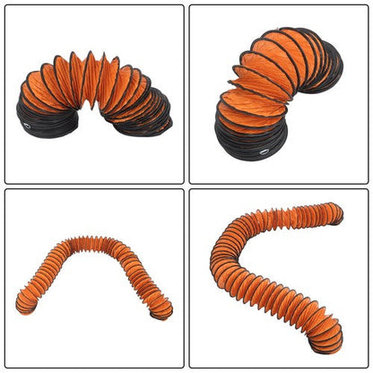 Steel Portable Blower 180W 900CFM 3450RPM 8 Inch 33ft Ducting Orange