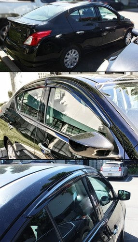 Fits for NISSAN VERSA 12-16 Side Window Visor Sun Rain Deflector Guard Thickened
