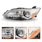 For 2015 2016 2017 Toyota Camry Pair Projector Headlight Assembly Chrome LH RH