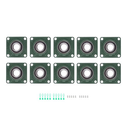 10 Pack UCF208-24 Pillow Block Bearing 1 1/2" Bore 4-Bolt Self-Alignment