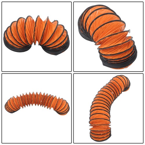 Portable Blower Steel 8 Inch, 900CFM 180W Industrial Orange 16.4ft Ducting