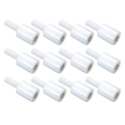 12 Rolls 5" in. x 1000FT 80 Gau Stretch Shrink Film Hand Wrap With Handle -CLEAR