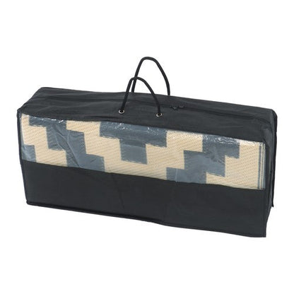 9x12ft Outdoor Plastic Straw Rug For Camping Outdoor Carpet RV Mat Black & Beige
