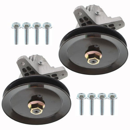 For Troy Bilt MTD 918-06991 618-06991 2Pcs Spindle Assembly W/Pulley Bolt