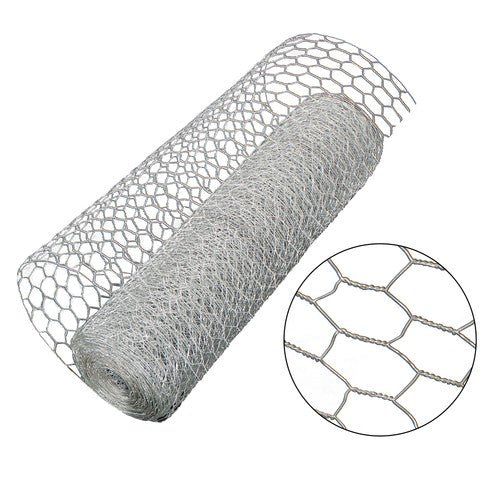 24"×100' 1" Holes Galvanized Poultry Net Metal Fencing Chicken Wire New