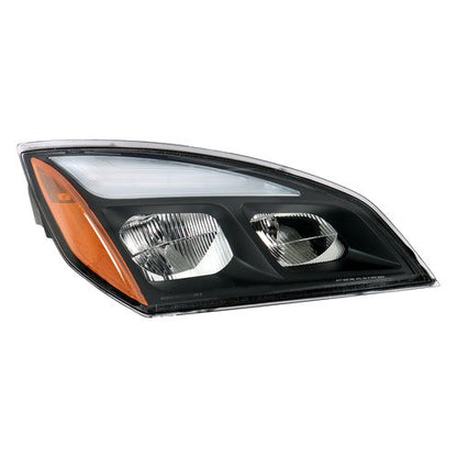Right Headlight Assembly Black With LED Fit For Freightliner Cascadia 2018-2023