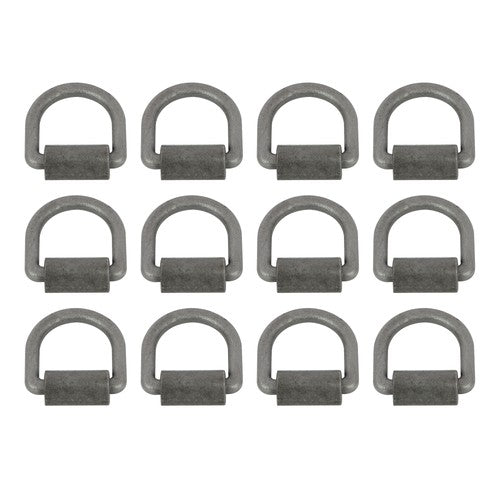 Heavy Duty 3/8" Weld-On D Rings 5000 lbs MBS 12 Pack for Trailers & ATVs