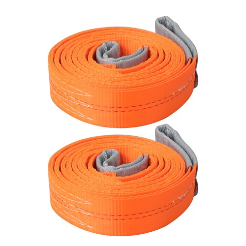 2 PCS Polyester Rigging Straps 2" x 10' 18800lbs Capacity Lifting Sling Straps