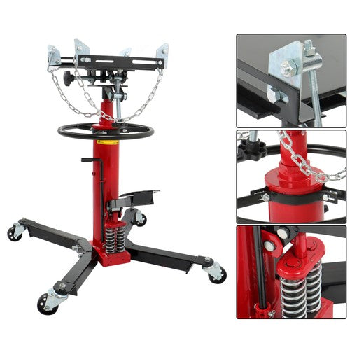 Hydraulic Transmission Jack 2-Stage 1322-1660LBS Capacity 360° Swivel Wheel