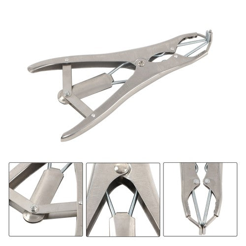 Stainless Steel Castration Pliers Tail Breaker with 100 Visibility Red Lamb Mark