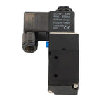 1/4'' DC 12V 3 way 2 position Pneumatic Electric Solenoid Valve NPT Air Aluminum
