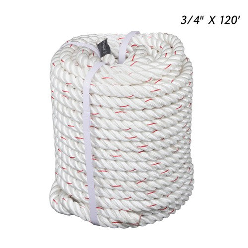 3/4inch x 120FT Breaking Strength Polyester Braided Rope 2038lbs Heavy Duty