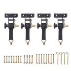 Ladder Rack Ratchet Tie Downs*4 Steel Black 500lbs 1.5in*7.5ft 1.4in Square Tube