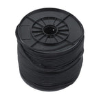 Black Nylon Solid Braid Rope High UV & Abrasion Resistance 1/4 Inch × 500ft