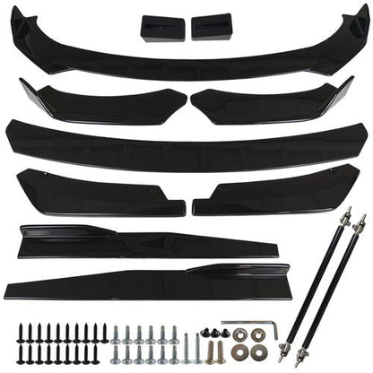 Front & Rear Bumper Lip Splitter Spoiler + Side Skirt Body Kits For Subaru WRX