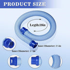 6 Pack Pool Cleaner Hose for Zodiac X7 T3 T5 MX6 MX8, 39" Twist Lock Hoses