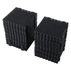 55PCS 12x12" Interlocking Drainage Floor Tiles Modular Interlocking Tile Black