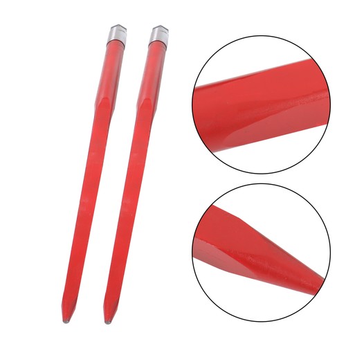 Hay Bale Spear 49" 4500 lbs Capacity Spike Fork for Tractors Loaders 2Pcs