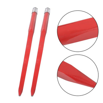 Hay Bale Spear 49" 4500 lbs Capacity Spike Fork for Tractors Loaders 2Pcs