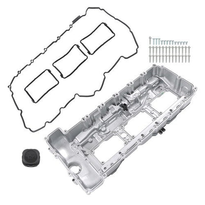 For BMW 135i 335i 535i 640i 740i X3 X5 N55 Aluminum Valve Cover w/ Gasket & Cap