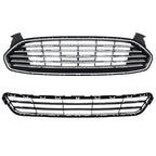 For Ford Fusion 2013-2016 2pcs Front Upper & Lower Mesh Grille Replacement