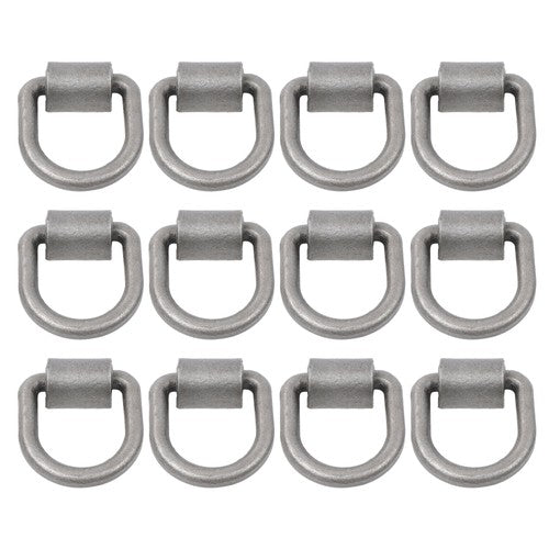 1/2 Inch Heavy Duty Weld-On Forged D Ring Fracture Strength 12,000lbs (12 Pack)