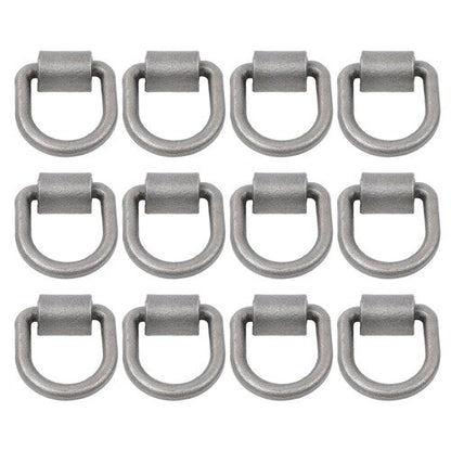 1/2 Inch Heavy Duty Weld-On Forged D Ring Fracture Strength 12,000lbs (12 Pack)