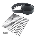 60ft Landscape Edging with 60 Spikes for Lawn 2 Inch Tall US Garden Edging