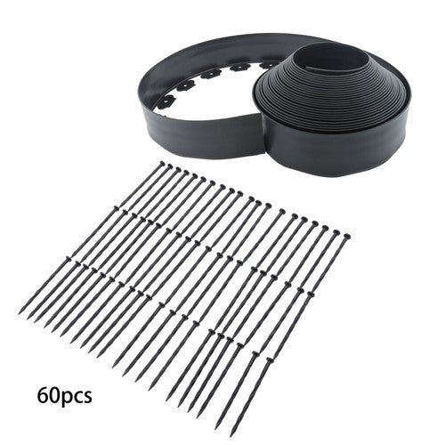 60ft Landscape Edging with 60 Spikes for Lawn 2 Inch Tall US Garden Edging