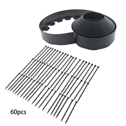 60ft Landscape Edging with 60 Spikes for Lawn 2 Inch Tall US Garden Edging