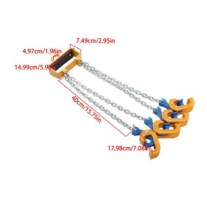 Chain Drum Lifter 4400 lbs Loading Capacity for 55 Gallon Drums Forklift Hoist