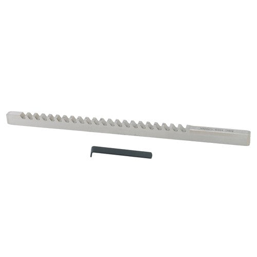 3/8" C 3/8" x 11-3/4" HSS Standard Keyway Broach With Shim LOC: 25/46"-2-1/2" US