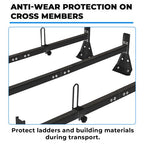 59 800lbs For Chevy Express Fullsize Van 3 Bar 96-23 Ladder Roof Rack Cross Bar
