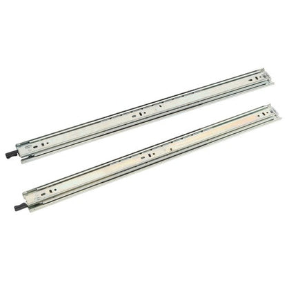 1 Pair of 24In Locking Drawer Slides Full Extension & Lock 150 lb Load Capacity