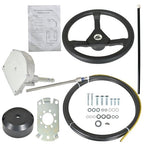 13 Feet Boat Rotary Steering System Outboard Kit Marine with Wheel SS13713