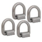 4 Pack 3/4" Heavy Duty Weld On Forged D Rings with Welding Clips, 26,500 lbs