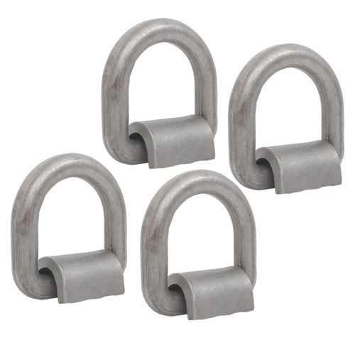 4 Pack 3/4" Heavy Duty Weld On Forged D Rings with Welding Clips, 26,500 lbs